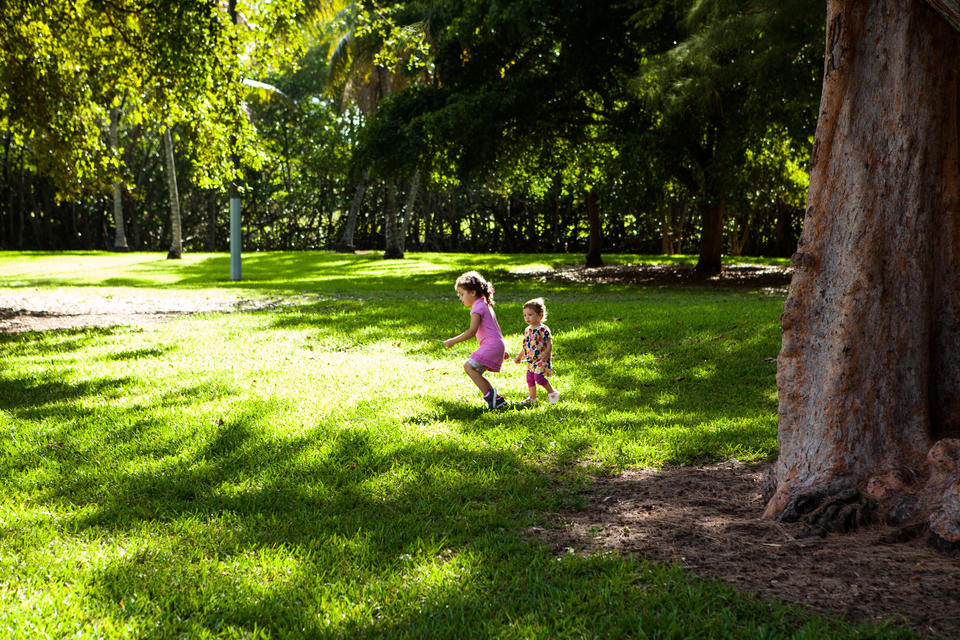 Kids Playing In Park