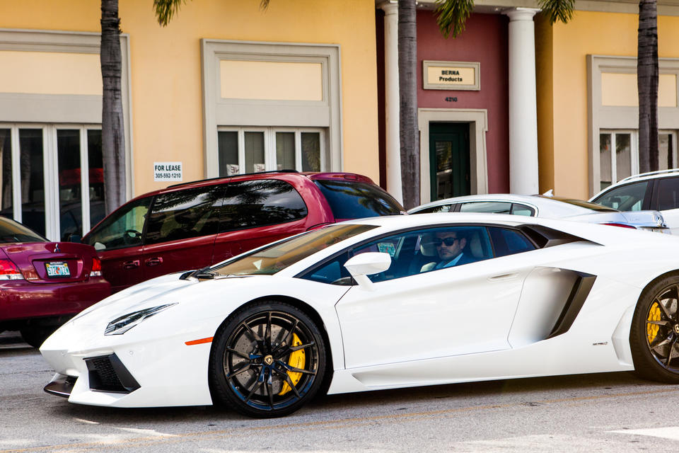 White Lamborghini